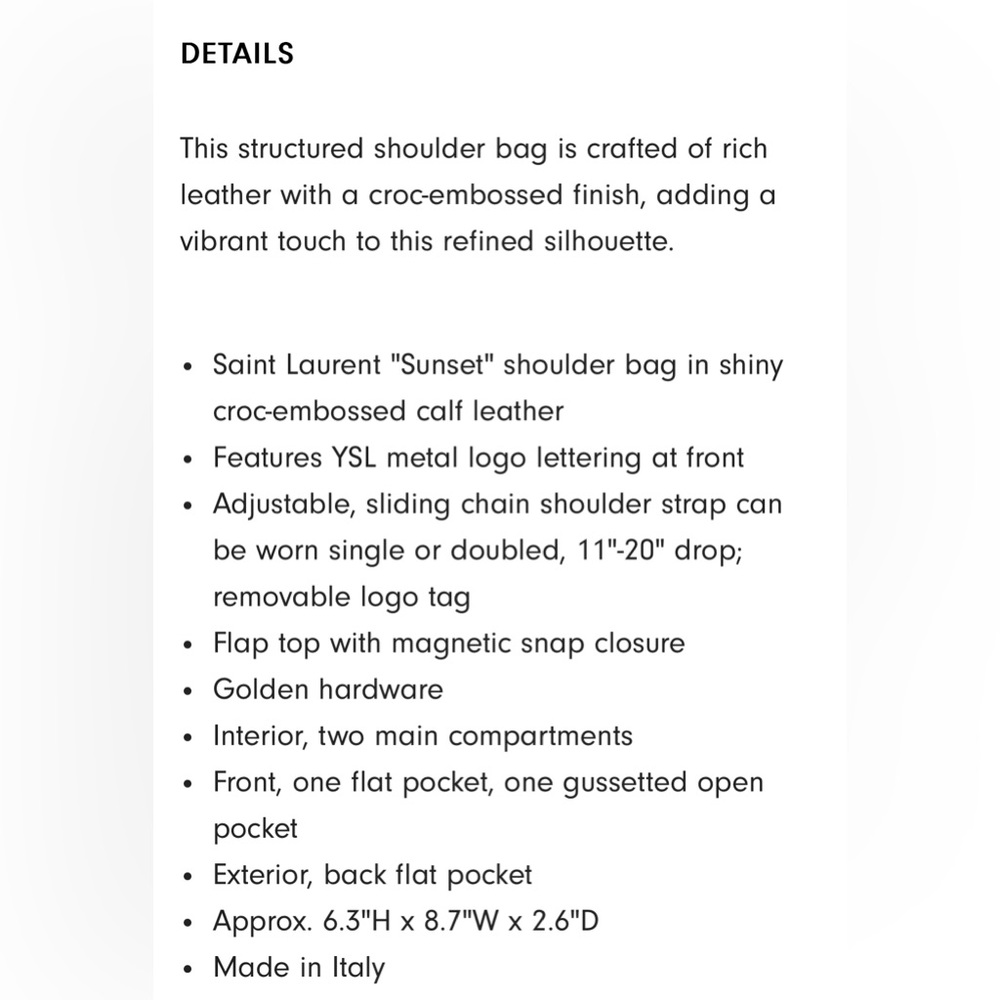 SAINT LAURENT Medium Sunset Bag - Picture 11 of 12